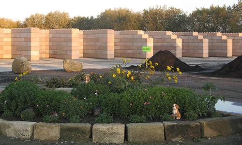 Einblick in die Lagerbereiche des Recyclingparks